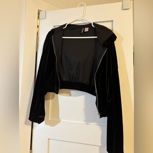 H&M Velvet Crop Sweater